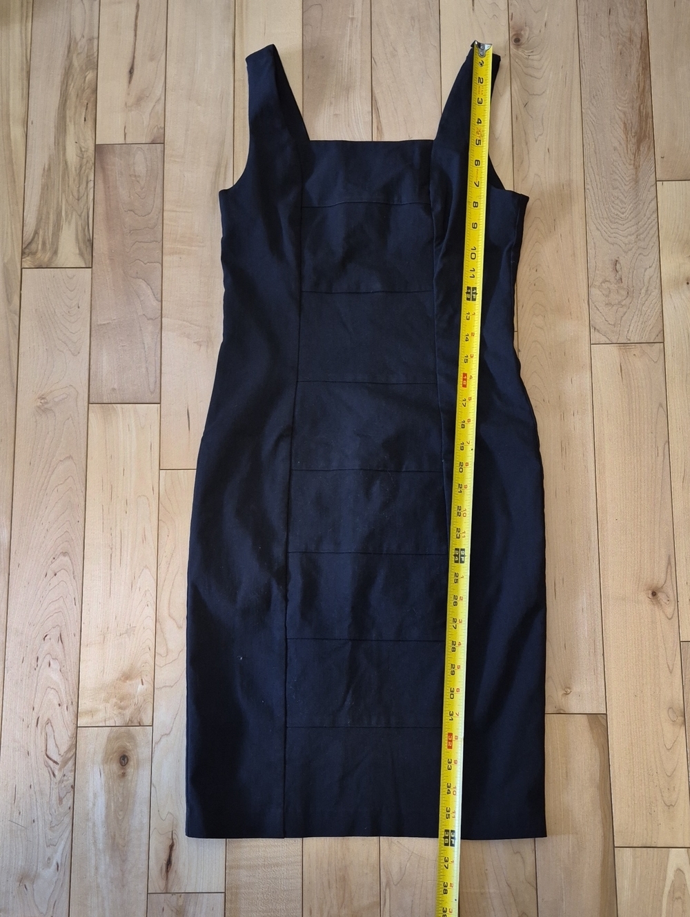 Ricki's Women's Size 2 Black Square-Neck Midi Sheath Dress - Picture 4 of 6